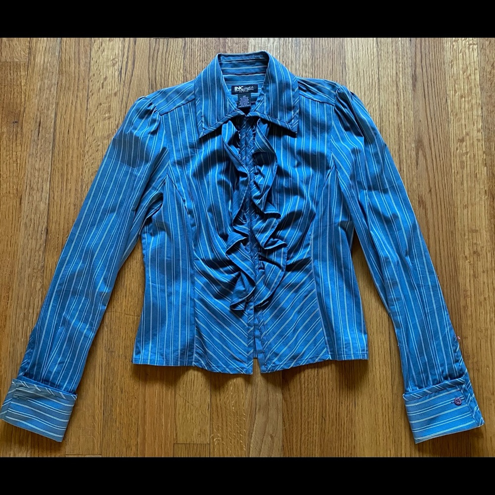 Inc Blouse XS Blue